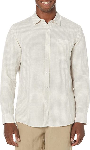 Charlene - Amazon Essentials Men's Regular-Fit Long-Sleeve Linen Cotton Shirt 